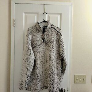 Fleece Top Size XL black and white - unisex - NEW Never Worn